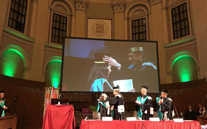 Catia Bastioli is the honorary Doctorate of the Alma Mater
